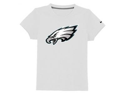 NEW Philadelphia eagles authentic logo youth T-Shirt white