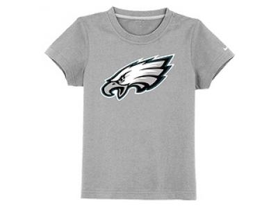 NEW Philadelphia eagles authentic logo youth T-Shirt grey