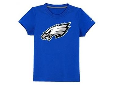 NEW philadelphia eagles authentic logo youth T-Shirt blue