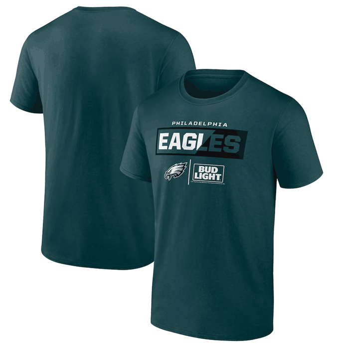 Men's Philadelphia Eagles Green X Bud Light T-Shirt