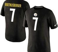 NEW Pittsburgh Steelers #7 Ben Roethlisberger Pride Name & Number NFL T-Shirt Black