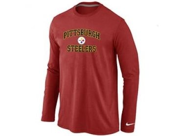 NEW Pittsburgh Steelers Heart & Soul Long Sleeve T-Shirt RED