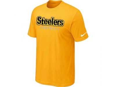 NEW Pittsburgh Steelers Sideline Legend Authentic Font T-Shirt Yellow