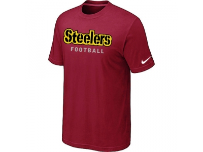 NEW Pittsburgh Steelers Sideline Legend Authentic Font T-Shirt Red