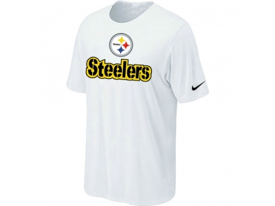 NEW Pittsburgh Steelers Authentic Logo T-Shirt White