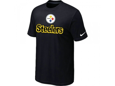 NEW Pittsburgh Steelers Authentic Logo T-Shirt Black