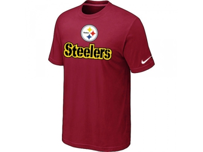 NEW Pittsburgh Steelers Authentic Logo T-Shirt Red