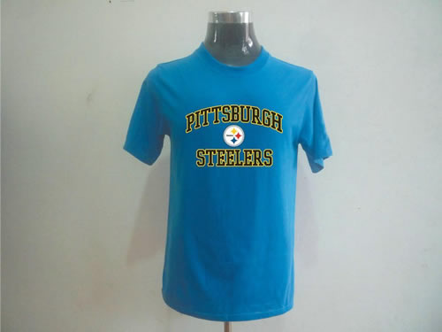 nfl pittsburgh steelers big & tall heart & soul t-shirt light blue