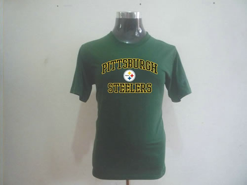 nfl pittsburgh steelers big & tall heart & soul t-shirt dark green