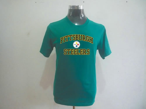 nfl pittsburgh steelers big & tall heart & soul t-shirt green