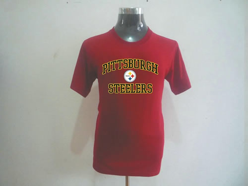 nfl pittsburgh steelers big & tall heart & soul t-shirt red