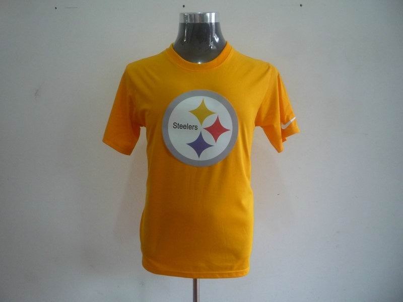 pittsburgh steelers sideline legend authentic logo dri-fit t-shirt yellow