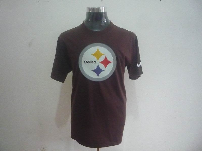 pittsburgh steelers sideline legend authentic logo dri-fit t-shirt brown