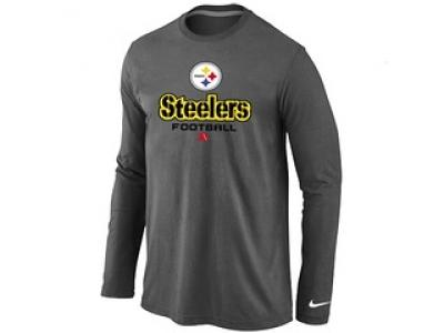 NEW Pittsburgh Steelers Critical Victory Long Sleeve T-Shirt D.Grey