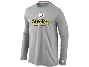 NEW Pittsburgh Steelers Critical Victory Long Sleeve T-Shirt Grey