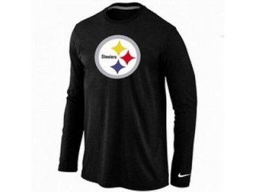 NEW Pittsburgh Steelers Logo Long Sleeve T-Shirt black