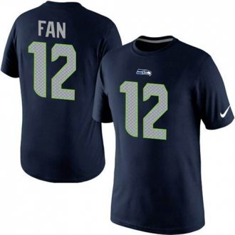 Nike Seattle Seahawks #12 Fan Pride Name & Number NFL T-Shirt Blue