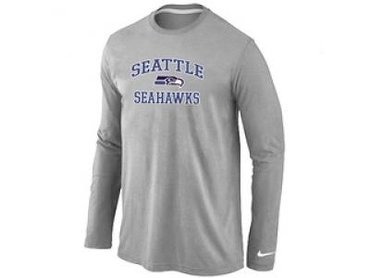 NEW Seattle Seahawks Heart & Soul Long Sleeve T-Shirt Grey