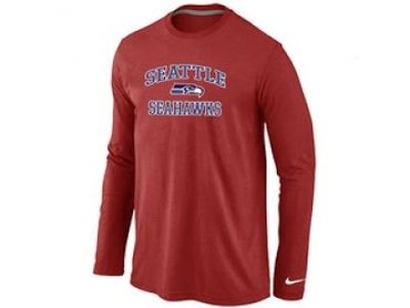 NEW Seattle Seahawks Heart & Soul Long Sleeve T-Shirt RED