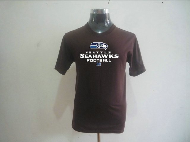 NEW NFL Seattle Seahawks Big & Tall Critical Victory T-Shirt Brown