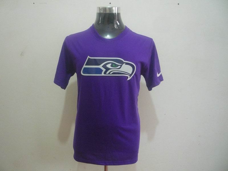 seattle seahawks sideline legend authentic logo dri-fit t-shirt purple