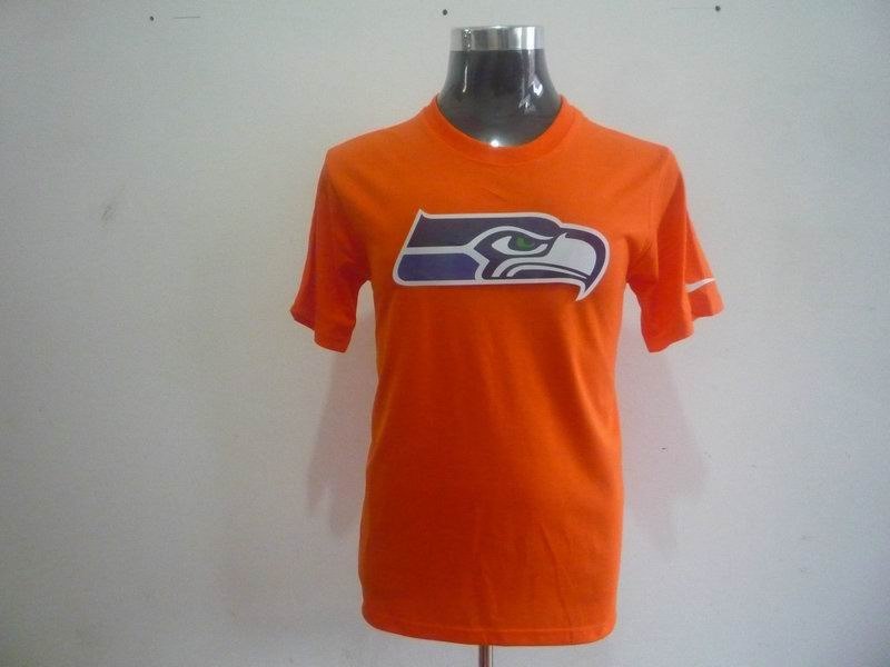 seattle seahawks sideline legend authentic logo dri-fit t-shirt orange