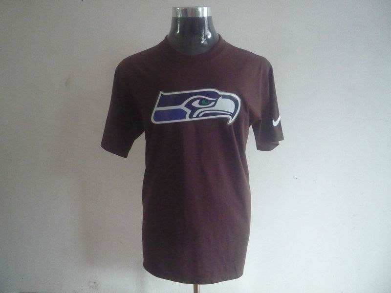 seattle seahawks sideline legend authentic logo dri-fit t-shirt brown