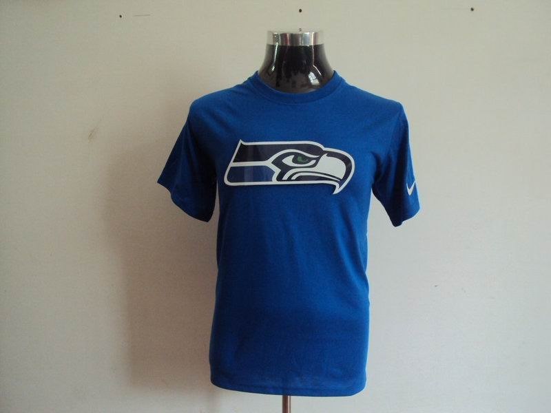 seattle seahawks sideline legend authentic logo dri-fit t-shirt blue