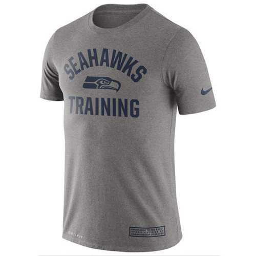 Men's Seattle Seahawks Nike Heathered Gray Training Performance T-Shirt