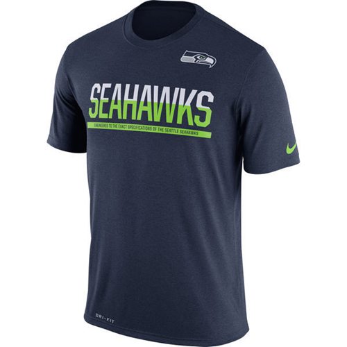 Men's Seattle Seahawks Nike Practice Legend Performance T-Shirt Navy