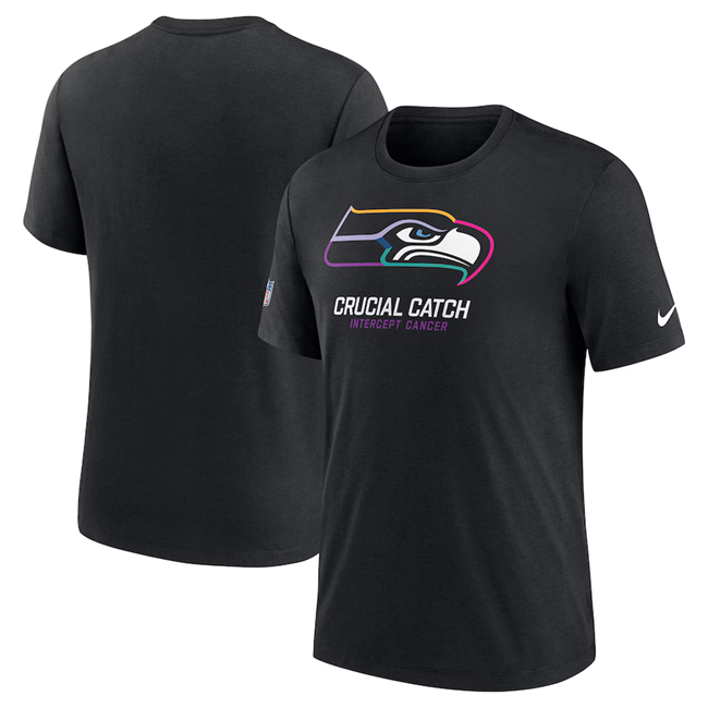 Men's Seattle Seahawks Black 2024 Crucial Catch T-Shirt