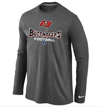 NEW Tampa Bay Buccaneers Critical Victory Long Sleeve NFL T-Shirt D-Grey