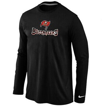 NEW Tampa Bay Buccaneers Authentic Logo Long Sleeve NFL T-Shirt Black