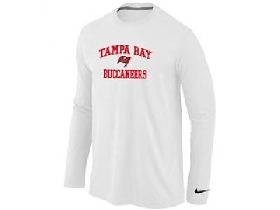 NEW Tampa Bay Buccaneers Heart & Soul Long Sleeve T-Shirt White