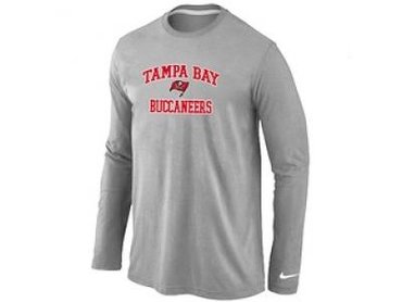 NEW Tampa Bay Buccaneers Heart & Soul Long Sleeve T-Shirt Grey