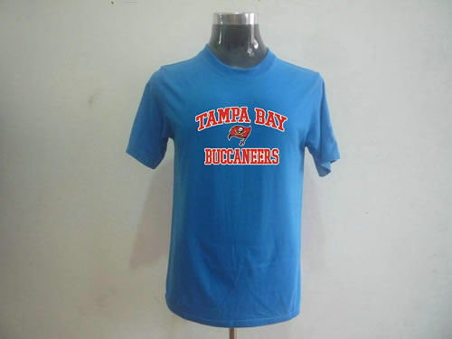 nfl tampa bay buccanee big & tall heart & soul t-shirt light blue