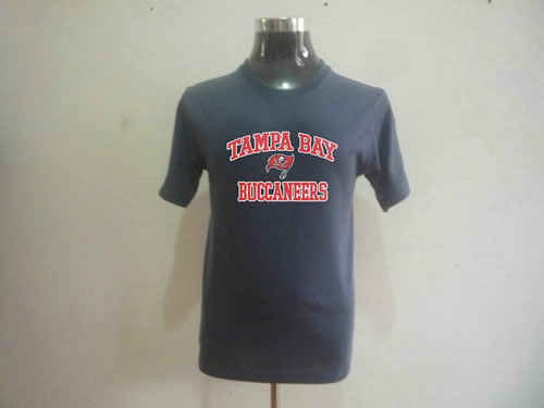 nfl tampa bay buccanee big & tall heart & soul t-shirt grey