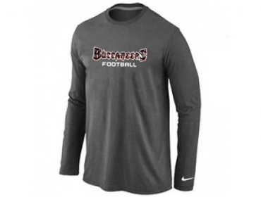 NEW Tampa Bay Buccaneers font Long Sleeve T-Shirt D.Grey