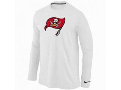 NEW Tampa Bay Buccaneers Logo Long Sleeve T-Shirt WHITE