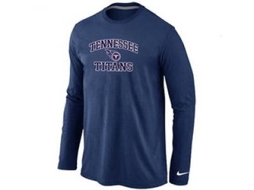 NEW Tennessee Titans Heart & Soul Long Sleeve T-Shirt D.Blue