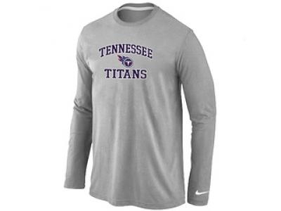 NEW Tennessee Titans Heart & Soul Long Sleeve T-Shirt Grey