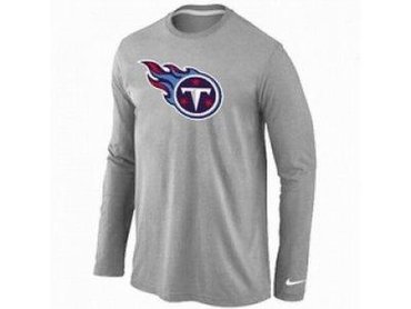 NEW Tennessee Titans Logo Long Sleeve T-Shirt Grey