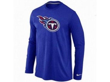 NEW Tennessee Titans Logo Long Sleeve T Shirt BLUE