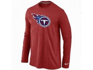 NEW Tennessee Titans Logo Long Sleeve T-Shirt RED