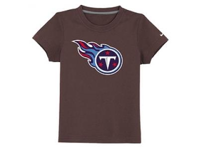 NEW tennessee titans sideline legend authentic logo youth T-Shirt brown