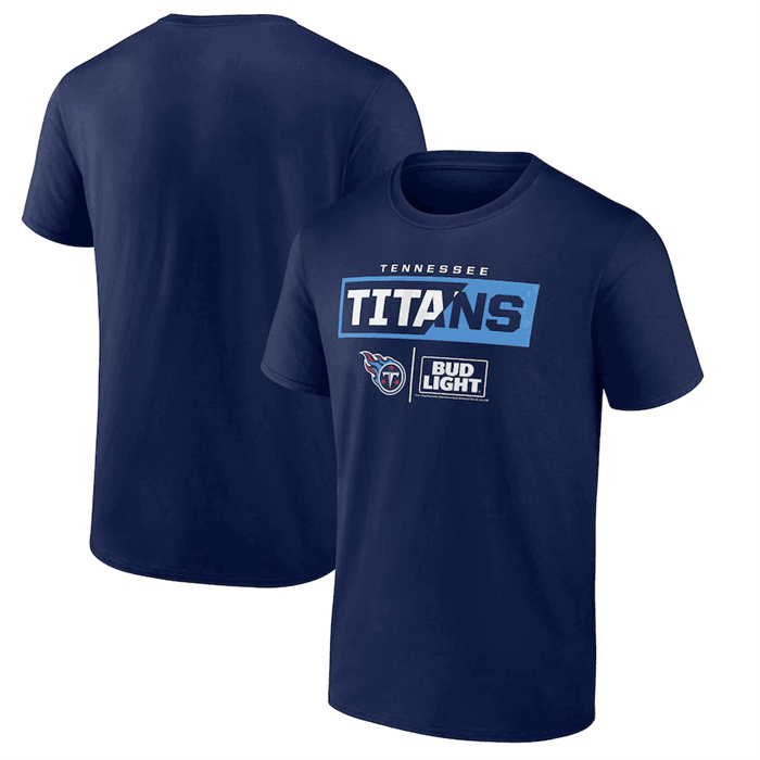 Men's Tennessee Titans Navy X Bud Light T-Shirt