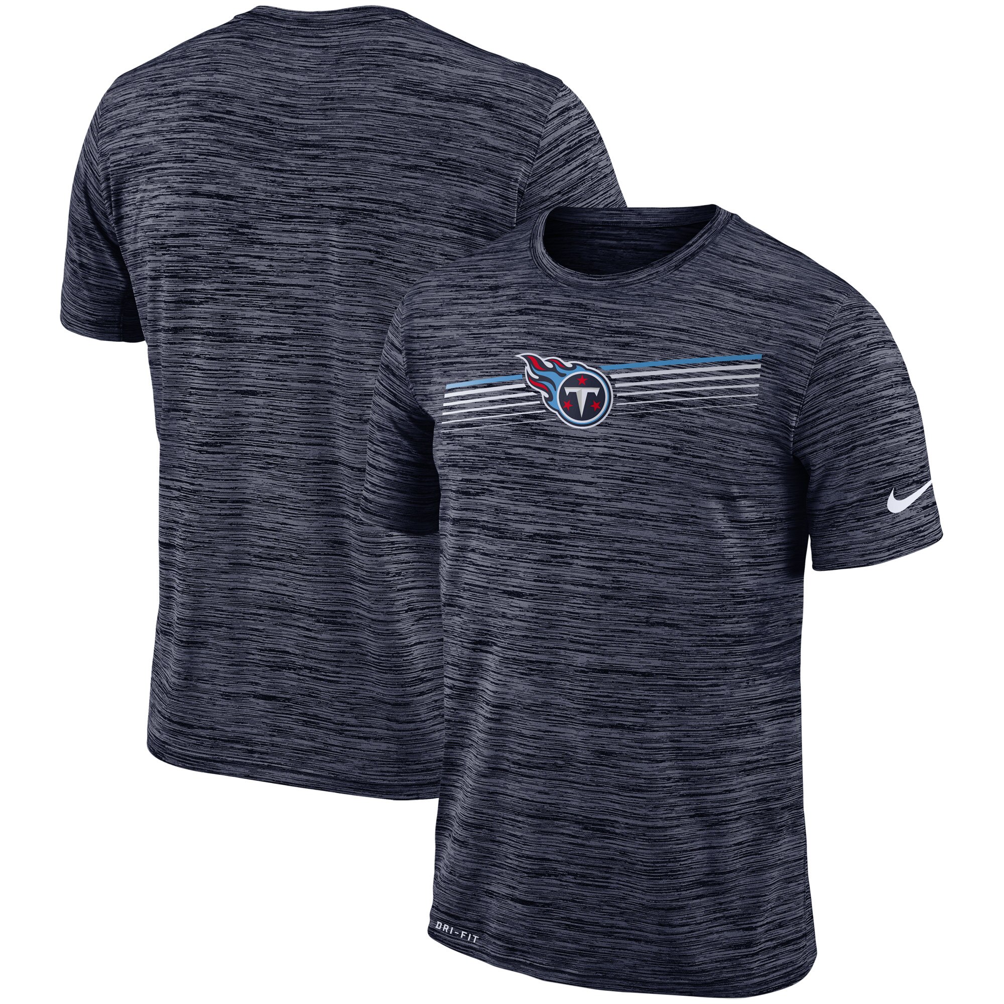 Tennessee Titans Nike Sideline Velocity Performance T-Shirt Heathered Navy