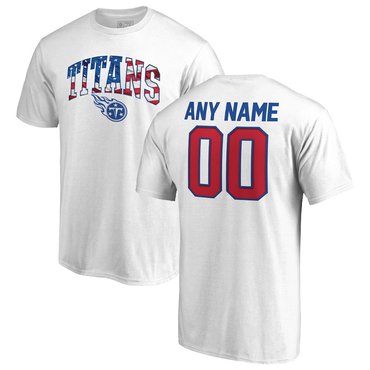 Tennessee Titans NFL Pro Line By Fanatics Branded Any Name & Number Banner Wave T-Shirt White