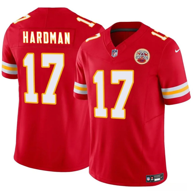 Men’s Kansas City Chiefs #17 Mecole Hardman Red 2024 F.U.S.E. Vapor Untouchable Limited Stitched Football Jersey