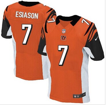 NEW Cincinnati Bengals #7 Boomer Esiason Orange Alternate NFL Elite Jersey